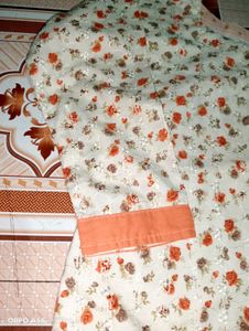 Beautiful Kurti Nude With Colourful Flowers