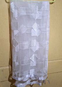 Net White Color Dupatta