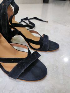 STALK Women Lace Up Block Heel Sandals