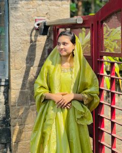 Green Anarkali Dress