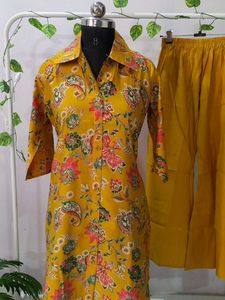 Brand New Mustard Floral Coord Set