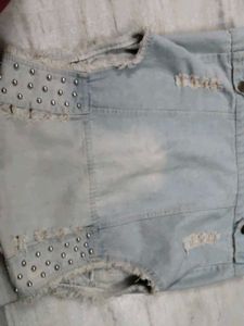 Denim Vest with Studs
