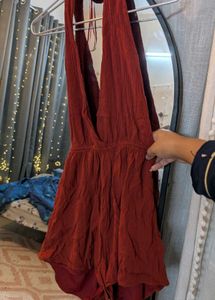 Rust Halter Romper
