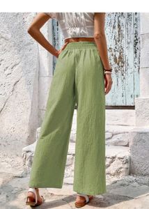 Green Wide Leg Pants