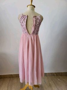Pink Sequin Top Tulle Dress