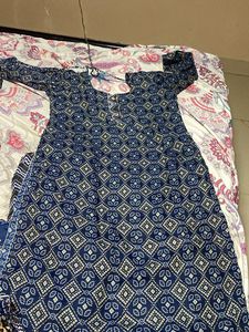 Navy Blue Indian Kurti Nd Pent Duppata