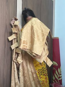 Pack of 2 Elegant Gold Floral Curtain