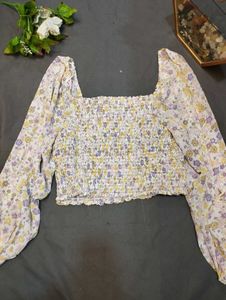 Floral Print Crop Top
