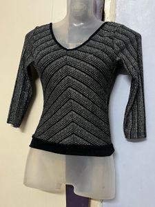 Pintrest Sparkly Striped Crop Top