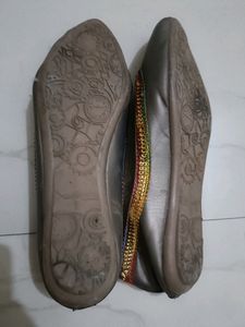 Silver Brown Ballerina For Women