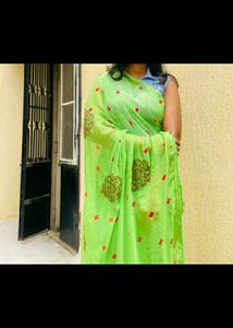 green saree