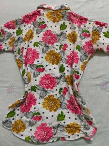 Floral Print Long Sleeve Shirt