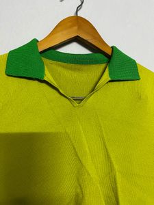 Green &amp; Yellow Sleeveless Top