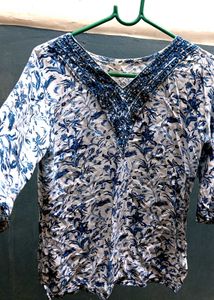 Floral Print Tunic Top