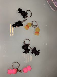 Cute 4 Key Chain Completely New With Pouch