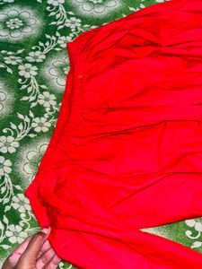 Red Lace Trim Shorts