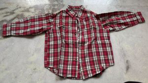 Uniqlo Red Plaid Flannel Shirt