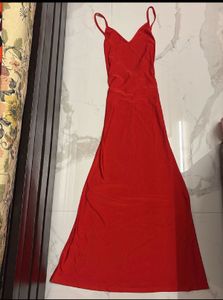 Red Maxi Slip Dress