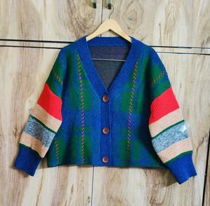 Colourful Cardigan Size-44