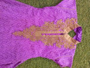 Elegant Purple Ethnic Gown