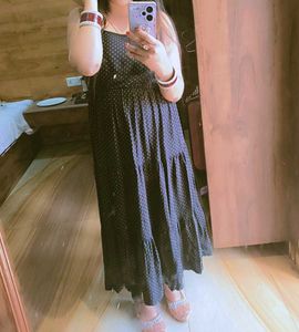 Polka Dot Tiered Maxi Dress