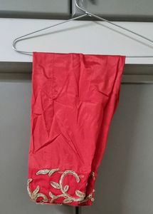 Red &amp; Gold Embroidered Dress