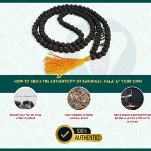 Karungali Ebony Wood Beads Malai 6MM