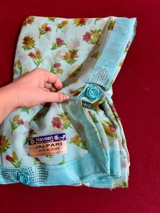 Sky Blue Saree (new With Tag)