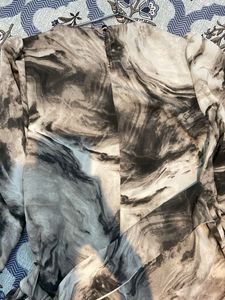 Marble Belted A-Line Dress