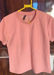 Salmon Pink Basic Tee
