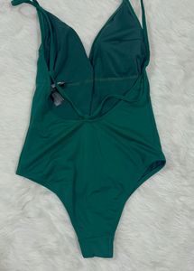 Trendyol Green Solid Swimsuit