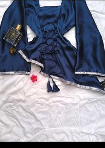 Customisable Navy Corset Style Top