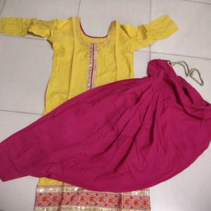 Yellow Patiyala Salwar Suit