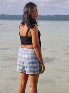 Blue Plaid Mini Skirt