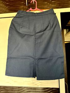 Navy Blue Straight Skirt