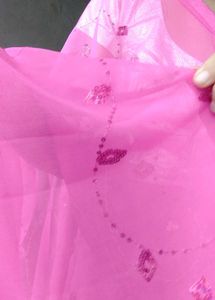 Pink Embellished Saree