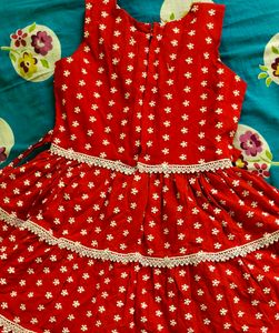 Red &amp; White Floral Dress