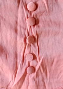 Peach Button-Down Top