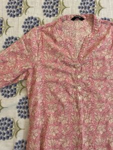 pink floral kurta