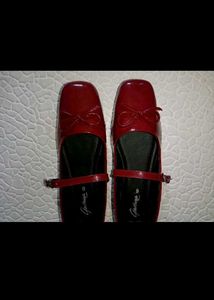 Cherry Red marry Jane Flats