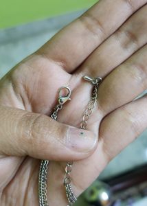 Silver Stylish Three Tier Neckpiece/ Chain (Women)