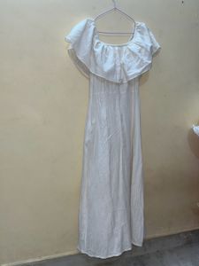 Off Shoulder Linen Dress
