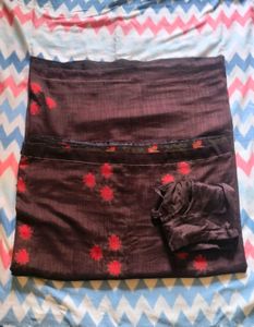 Beautiful Brown Saree With Blouse