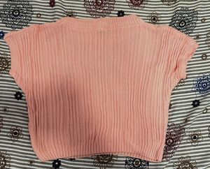 Cotton Blend Fitted Crop Top - Stylish &amp; Comfy!