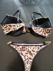 Leopard Print  Bra Panty Set