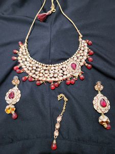 Red Color Stone Bridal Jewellery