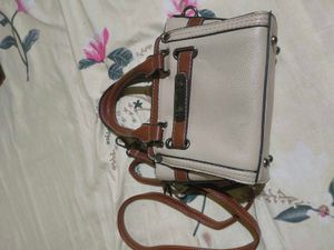 Tan &amp; Brown Satchel