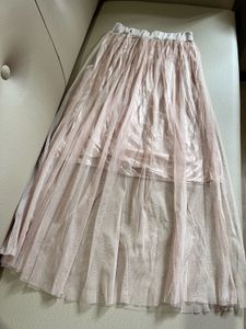 Elegant beige Tulle Skirt