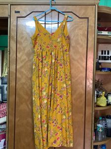 Floral Yellow Maxi Dress