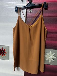 Brown Sleeveless Top